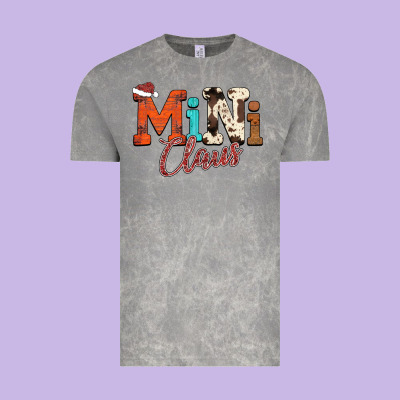 Mini Claus Vintage Tee Designed By Cowhidedigitalart