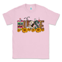 Bubblegum Pink Western Nurse Sunflower Classic Tee - FaDigitalArtStudio