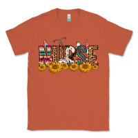 Copper Western Nurse Sunflower Classic Tee - FaDigitalArtStudio