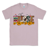 Lilac Western Nurse Sunflower Classic Tee - FaDigitalArtStudio