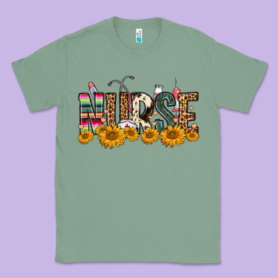 Western Nurse Sunflower Classic Tee Designed By Fadigitalartstudio