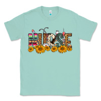 Seafoam Western Nurse Sunflower Classic Tee - FaDigitalArtStudio
