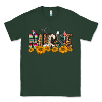 Sports Green Western Nurse Sunflower Classic Tee - FaDigitalArtStudio