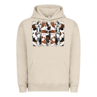 Pigment French Oak cowhide brushstrokes Urban Hoodie - RanaPortraitStore