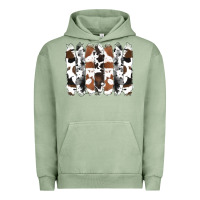 Pigment Oil Green cowhide brushstrokes Urban Hoodie - RanaPortraitStore