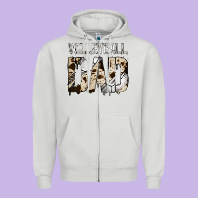 No Background Volleyball Dad Zipper Hoodie Designed By Jasminsmagicworld