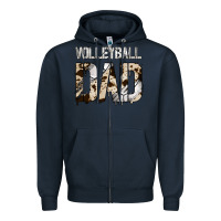 Navy no background volleyball dad Zipper Hoodie - Jasminsmagicworld