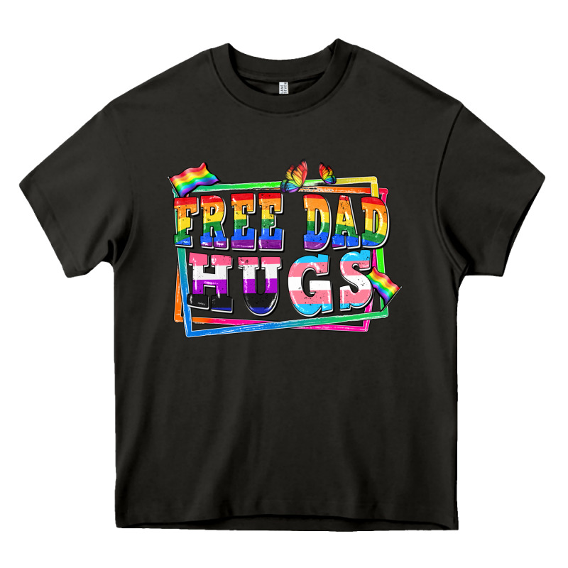 Free Dad Hugs Pride Heavy Core Tee by FaDigitalArtStudio | Teevron