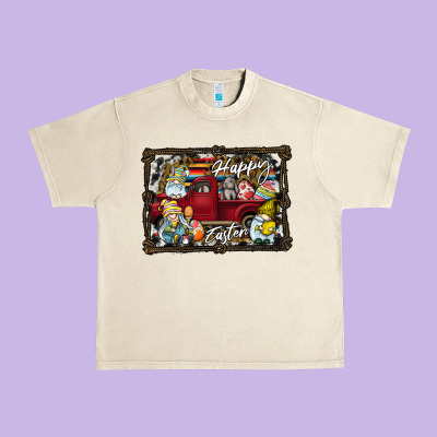 Happy Easter Urban Heavy Tee Designed By Cowhidedigitalart