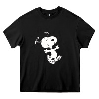 Black dancing dog Heavy Core Tee - DesigneFamous