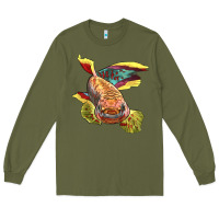 Army Green Killifish Long Sleeve Tee - LillyAllenDesigns