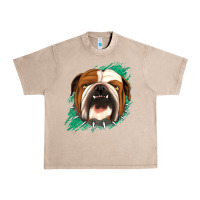 French Oak Bulldog Green glitter Urban Heavy Tee - Jasminsmagicworld