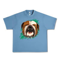 Pebble Blue Bulldog Green glitter Urban Heavy Tee - Jasminsmagicworld