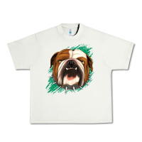 Pistachio Bulldog Green glitter Urban Heavy Tee - Jasminsmagicworld