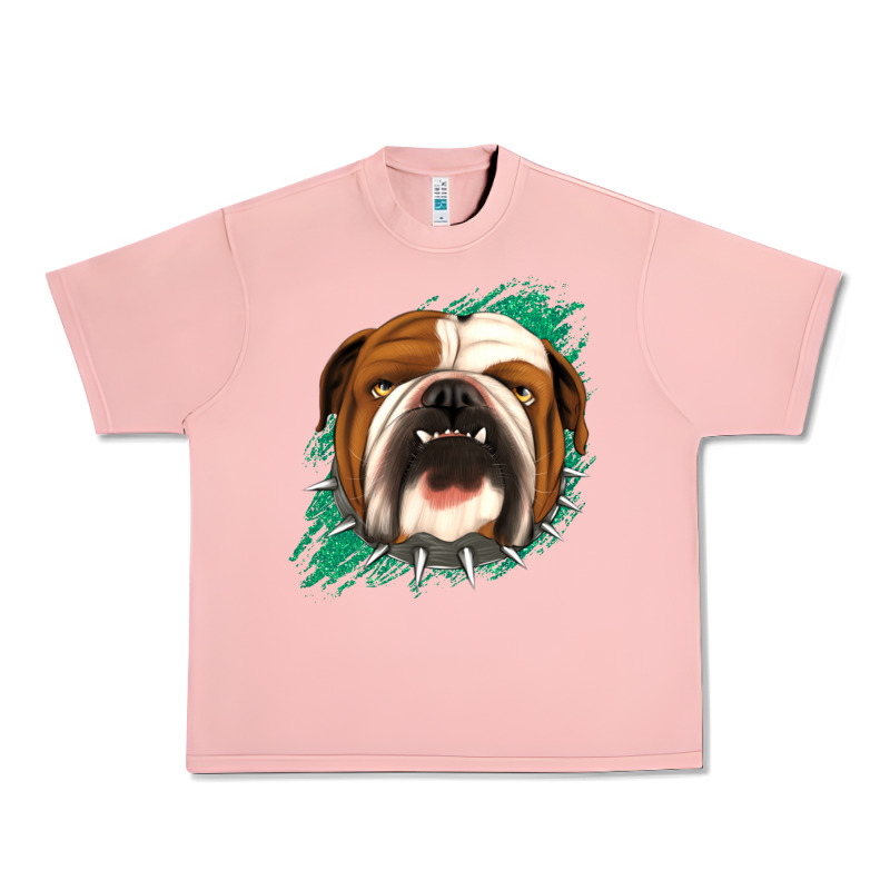 Bulldog Green Glitter Urban Heavy Tee by Jasminsmagicworld | Teevron