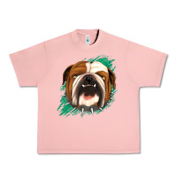 Salmon Bulldog Green glitter Urban Heavy Tee - Jasminsmagicworld