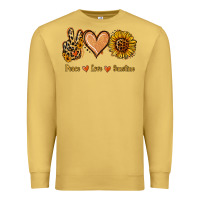 Antique Gold Peace Love Sunshine Premium Sweatshirt - Jasminsmagicworld