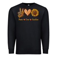 Black Peace Love Sunshine Premium Sweatshirt - Jasminsmagicworld