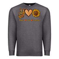 Charcoal Heather Peace Love Sunshine Premium Sweatshirt - Jasminsmagicworld