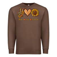 Chestnut Peace Love Sunshine Premium Sweatshirt - Jasminsmagicworld