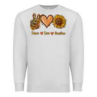 Dove Grey Peace Love Sunshine Premium Sweatshirt - Jasminsmagicworld
