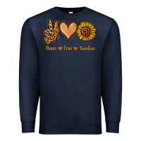 Navy Peace Love Sunshine Premium Sweatshirt - Jasminsmagicworld