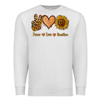 Oatmeal Heather Peace Love Sunshine Premium Sweatshirt - Jasminsmagicworld
