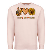 Pale Pink Peace Love Sunshine Premium Sweatshirt - Jasminsmagicworld