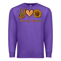 Purple Peace Love Sunshine Premium Sweatshirt - Jasminsmagicworld