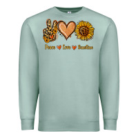 Seafoam Peace Love Sunshine Premium Sweatshirt - Jasminsmagicworld