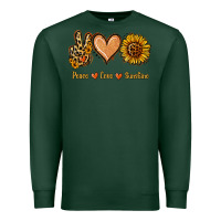 Sports Green Peace Love Sunshine Premium Sweatshirt - Jasminsmagicworld