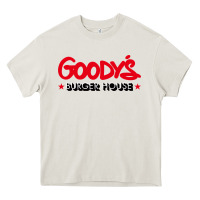 Cream goody's burger house Heavy Core Tee - DesigneFamous