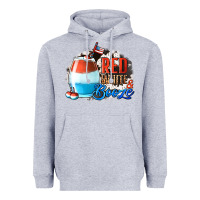 Heather Grey Red White  Booze With Cowhide Background Heavyweight Hoodie - Jasminsmagicworld