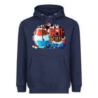 Navy Red White  Booze With Cowhide Background Heavyweight Hoodie - Jasminsmagicworld