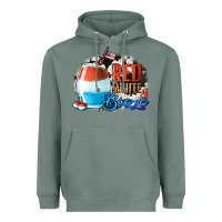 Sage Red White  Booze With Cowhide Background Heavyweight Hoodie - Jasminsmagicworld