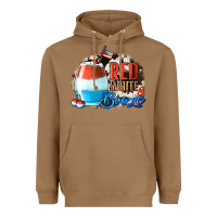 Toasted Coconut Red White  Booze With Cowhide Background Heavyweight Hoodie - Jasminsmagicworld