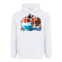 White Red White  Booze With Cowhide Background Heavyweight Hoodie - Jasminsmagicworld