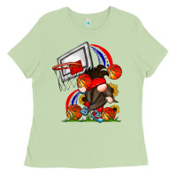 Matcha Basketball Gnome Ladies Tee - CowhideDigitalArt