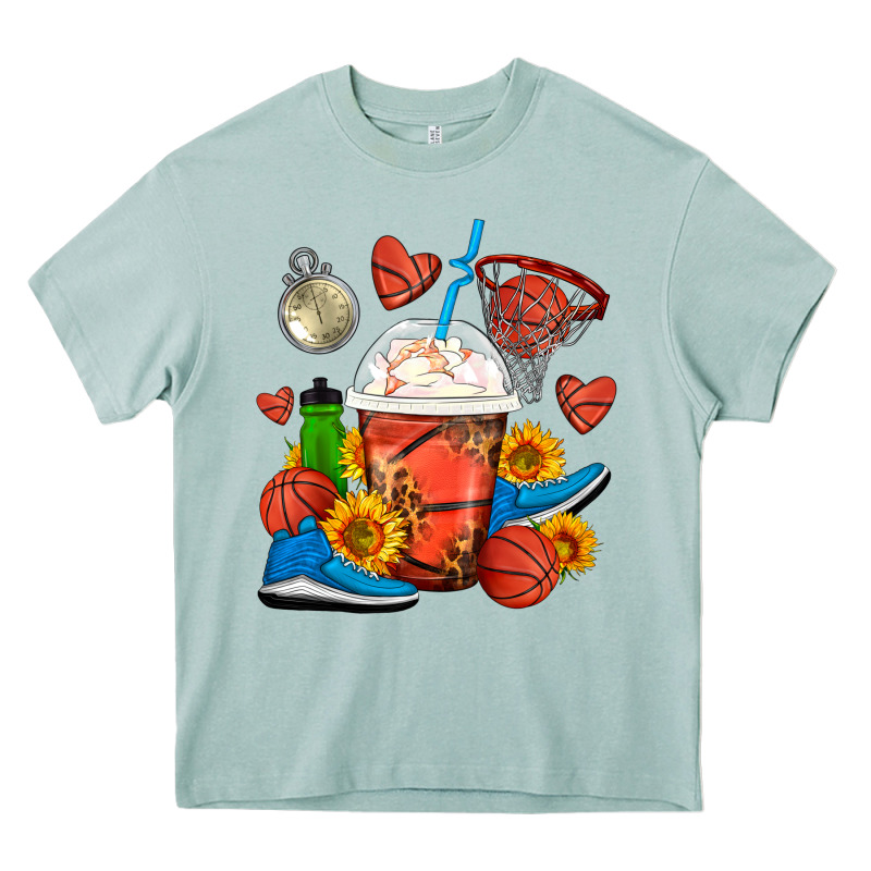 Basketball Frappe Coffee Heavy Core Tee by FaDigitalArtStudio | Teevron