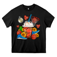 Black Basketball Frappe Coffee Heavy Core Tee - FaDigitalArtStudio