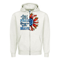 Oatmeal Heather patriotic sunflower no background Zipper Hoodie - Jasminsmagicworld