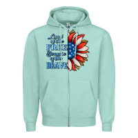 Seafoam patriotic sunflower no background Zipper Hoodie - Jasminsmagicworld