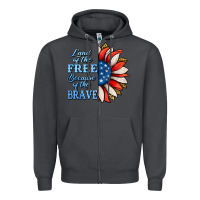 Smoke patriotic sunflower no background Zipper Hoodie - Jasminsmagicworld