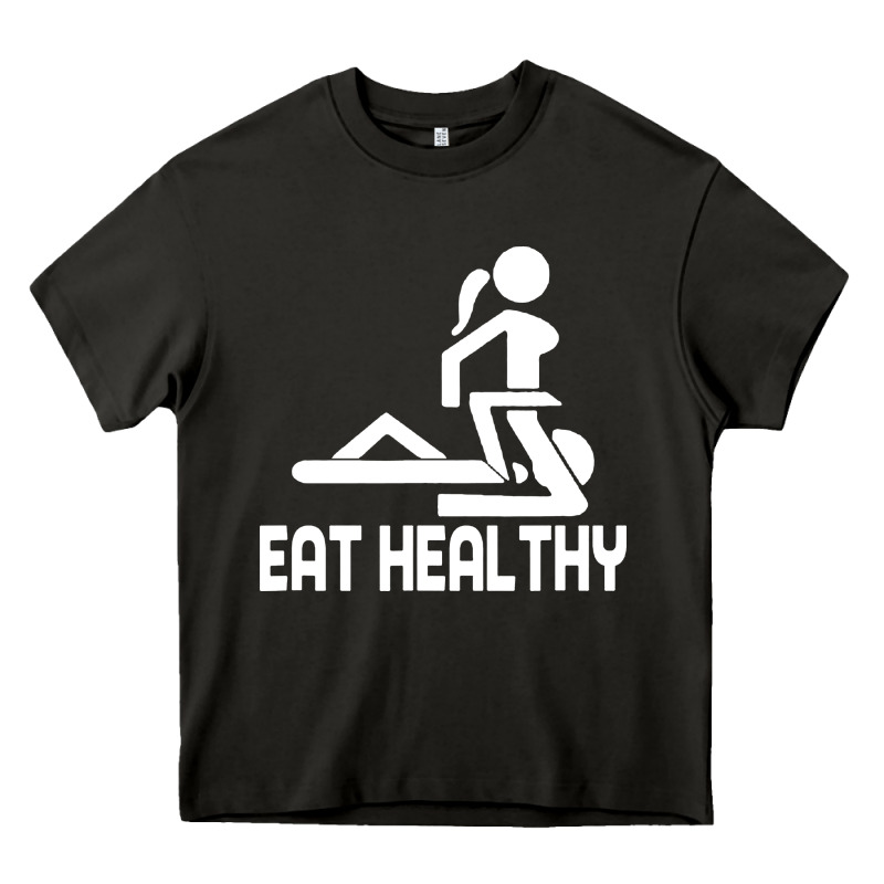 Eat Healthy Heavy Core Tee by DesigneFamous | Teevron