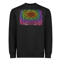 Black colorful zebra background Heavyweight Sweatshirt - RanaPortraitStore