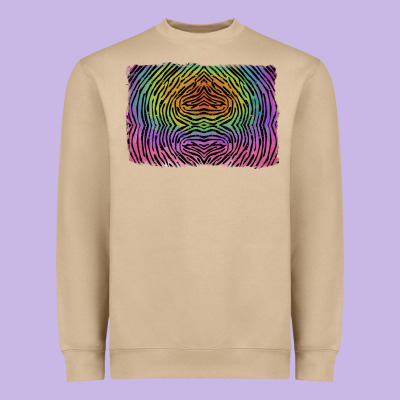 Colorful Zebra Background Heavyweight Sweatshirt Designed By Ranaportraitstore