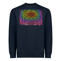 Navy colorful zebra background Heavyweight Sweatshirt - RanaPortraitStore