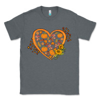Charcoal Heather Western Autumn Heart Classic Tee - FaDigitalArtStudio