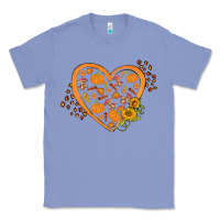 Colony Blue Western Autumn Heart Classic Tee - FaDigitalArtStudio
