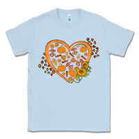 Dusty Blue Western Autumn Heart Classic Tee - FaDigitalArtStudio